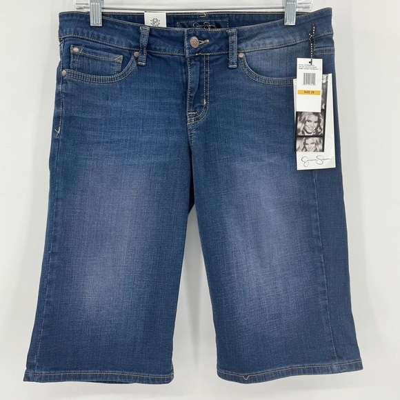Jessica Simpson Calypso Wash Sunset Bermuda Denim Shorts - Picture 1 of 9